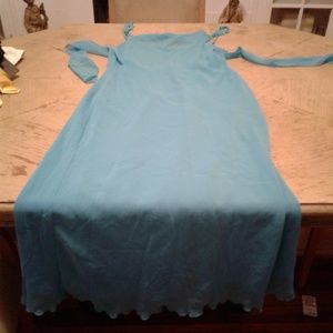 Stunningly Sky Blue Sheer Maxi Dress